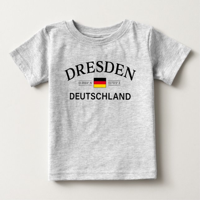 Camiseta De Bebé Dresden Deutschland Coordinates German (Anverso)