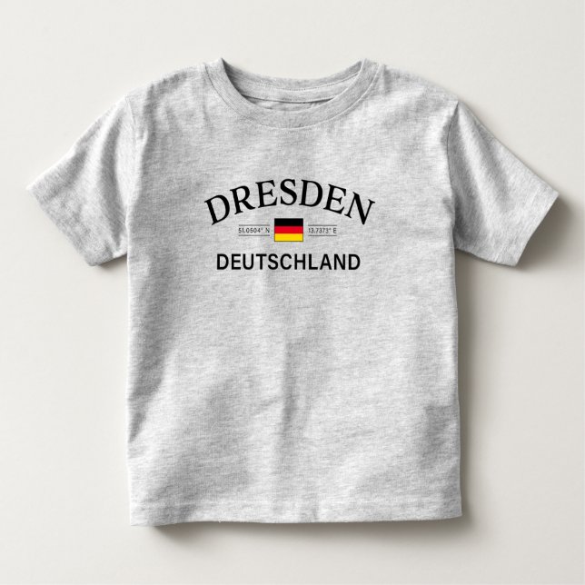 Camiseta De Bebé Dresden Deutschland Coordinates German (Anverso)
