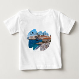 Camiseta De Bebé Dubrovnik: Vistas a la playa y al casco antiguo