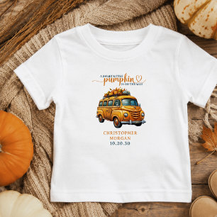Camiseta De Bebé Ducha de Bebé de Calabacita Naranja Rústica