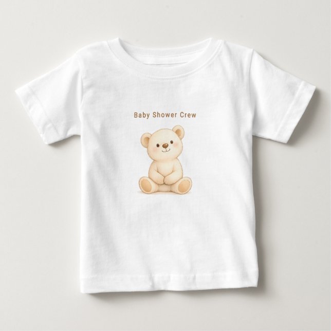 Camiseta De Bebé Ducha de bebé personalizada (Anverso)