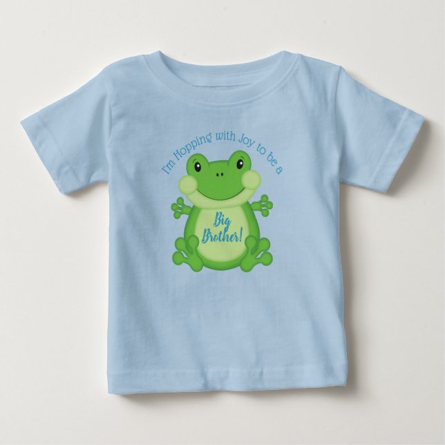 Camiseta De Bebé Ducha de Bebé Rana Azul (Anverso)