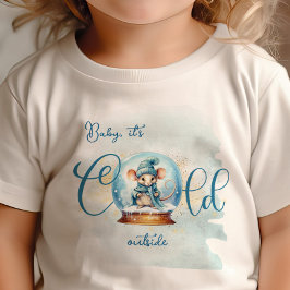Camiseta De Bebé Ducha de Bebé Tema Invierno en Bola de Nieve