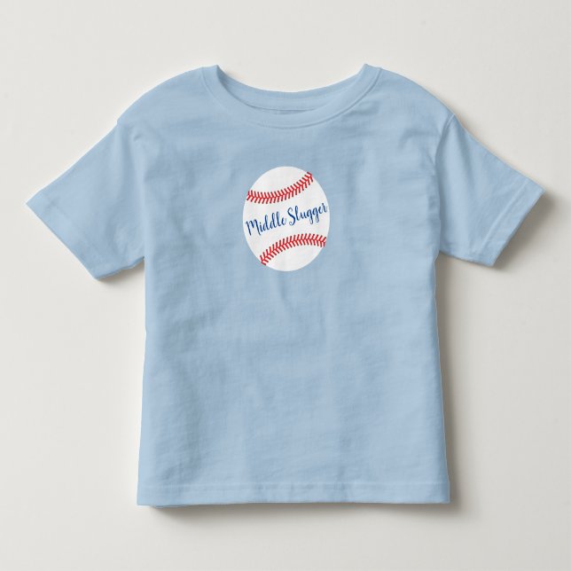 Camiseta De Bebé Ducha de béisbol para bebé Slugger (Anverso)
