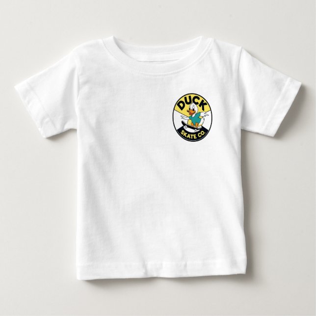 Camiseta De Bebé Duck Skate Co. Personalizado Skateboard T-Shirt (Anverso)