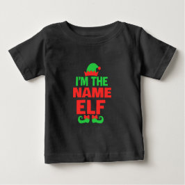 Camiseta De Bebé Duende de Navidad Personalizado