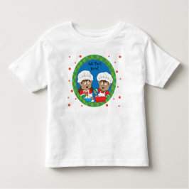 Camiseta De Bebé Duendes de Navidad de Colores Horneando