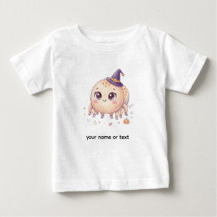 Camiseta De Bebé Dulce araña esponjosa de Halloween con sombrero de