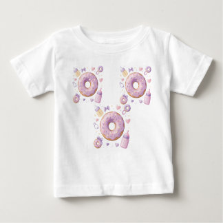Camiseta De Bebé Dulce bebé niña donut