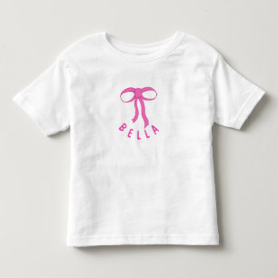 Camiseta De Bebé Dulce Bonito Rosa Girly Ribbon Por Ella