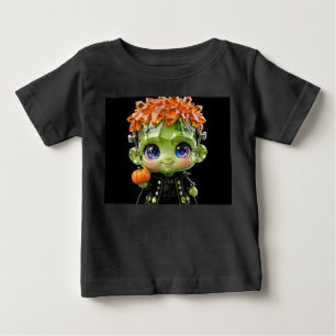 Camiseta De Bebé Dulce Chibi Crystal Bebé Frankenstein Halloween