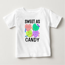 Camiseta De Bebé Dulce como Candy El día de San Valentín Baby T-Shi