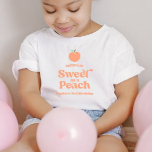 Camiseta De Bebé Dulce como fiesta de cumpleaños de un Naranja rosa
