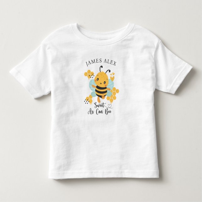 Camiseta De Bebé Dulce como puede ser nombre de niño de abeja (Anverso)