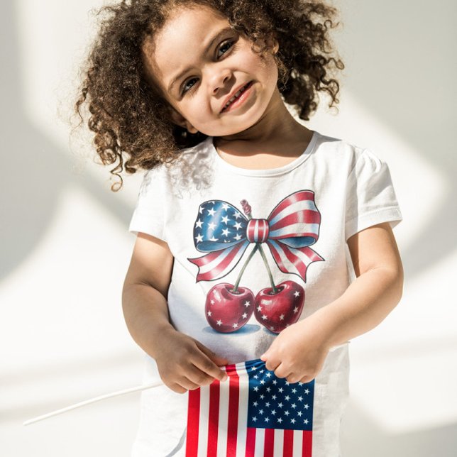 Camiseta De Bebé Dulce como una cereza americana (Subido por el creador)