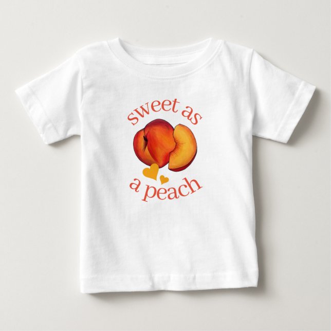 Camiseta De Bebé Dulce como una madriguera de melocotón Georgia eng (Anverso)