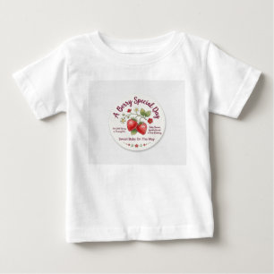 Camiseta De Bebé Dulce Cumpleaños de Fresa para Baby Shower y Prime