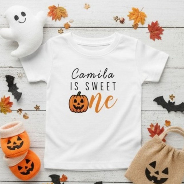 Camiseta De Bebé Dulce de calabaza personalizada Un primer cumpleañ (Subido por el creador)