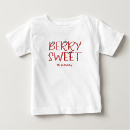 Camiseta De Bebé Dulce de Frutas Mi 1er Cumpleaños