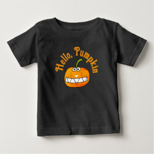 Camiseta De Bebé Dulce Dibujo Animado Sonriendo Calabaza Otoño