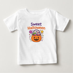 Camiseta De Bebé Dulce diseño de cubeta de dulces de Halloween