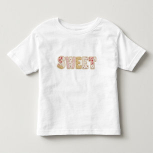 Camiseta De Bebé Dulce diseño de verano patchwork acolchado de fres