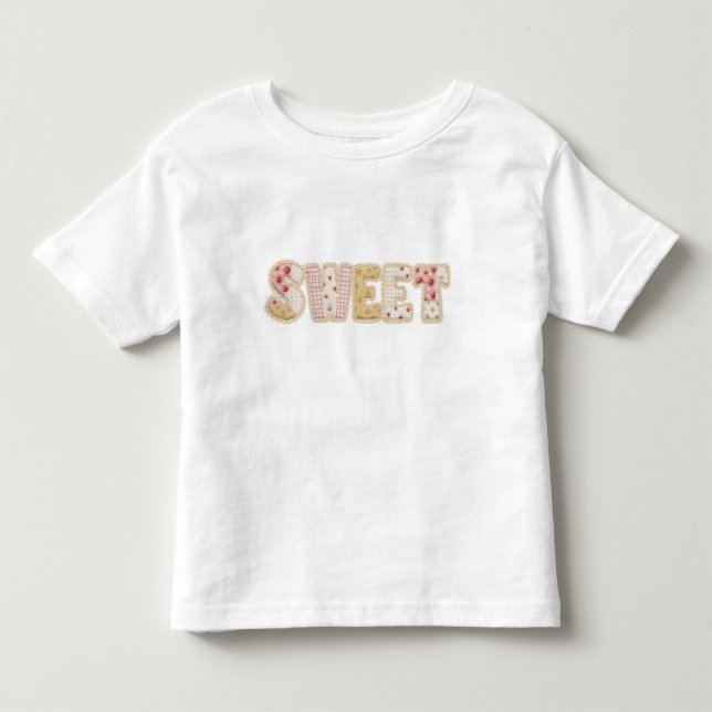 Camiseta De Bebé Dulce diseño de verano patchwork acolchado de fres (Anverso)