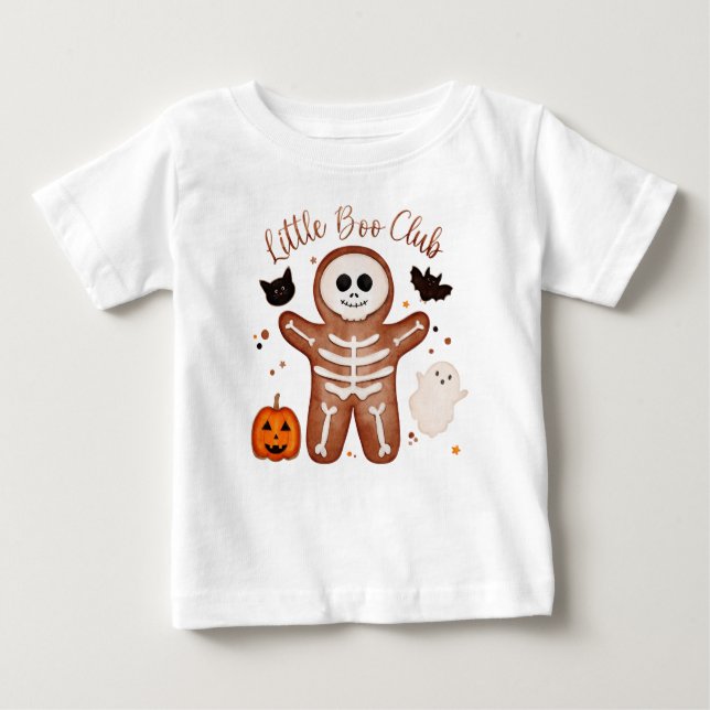 Camiseta De Bebé Dulce disfraz de Halloween de Esqueleto de Pan de  (Anverso)