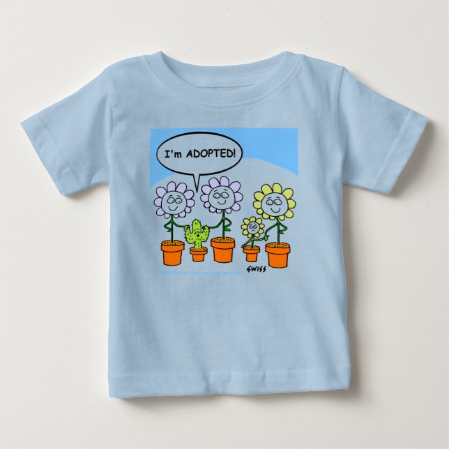 Camiseta De Bebé Dulce dulce gracioso Personalizado de bebé adoptad (Anverso)