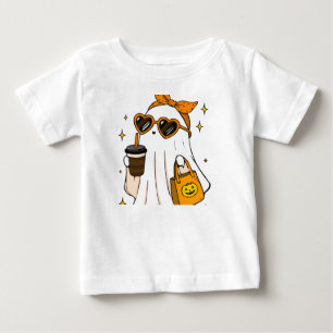 Camiseta De Bebé Dulce Fantasma de la Temporada Espeluznante con Ca