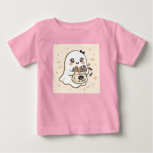 Camiseta De Bebé Dulce Fantasma de Trick-or-Treat