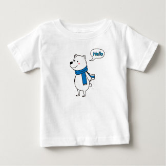 Camiseta De Bebé Dulce Fiesta de Baby Shower del Oso Polar con amor