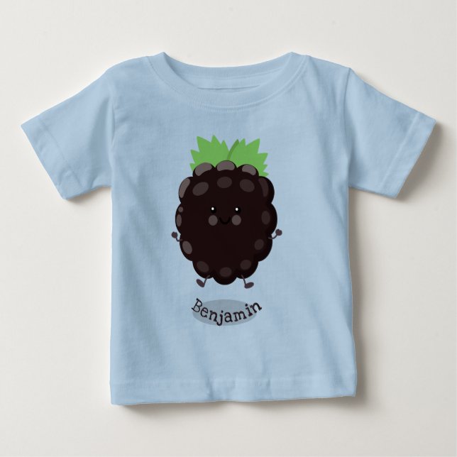Camiseta De Bebé Dulce ilustración de dibujos animados de morado de (Anverso)