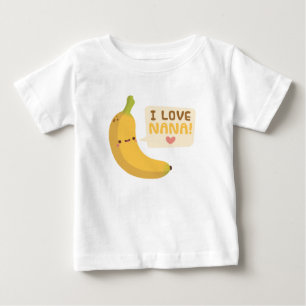 Camiseta De Bebé Dulce juego de palabras de Nana Abuela Banana