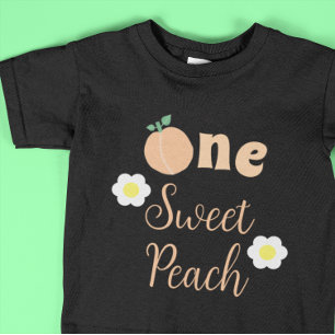 Camiseta De Bebé Dulce Melocotón 1er Cumpleaños