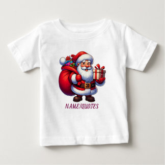 Camiseta De Bebé Dulce Navidad Papá Noel Navidad