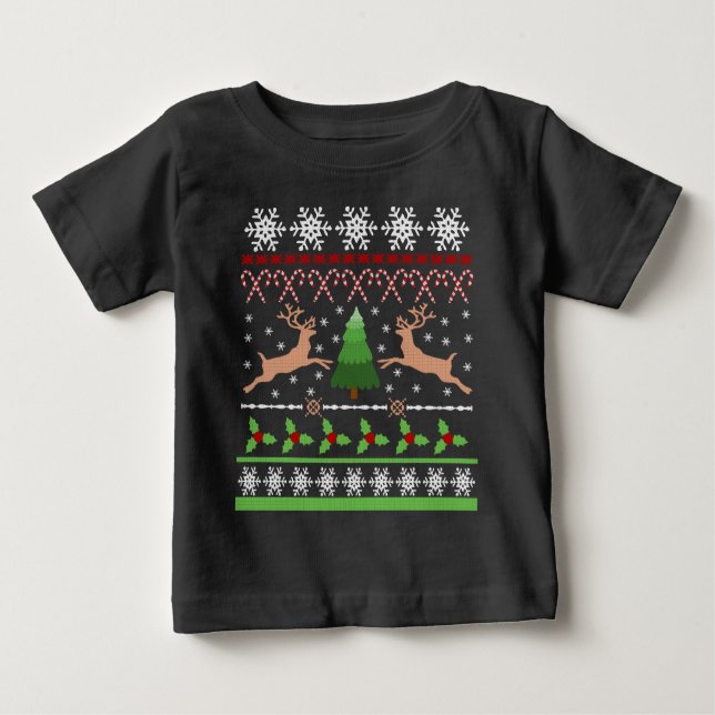 Camiseta De Bebé Dulce Navidades feos (Anverso)