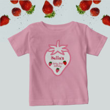 Dulce niña de cumpleaños rosa fresa y frutilla