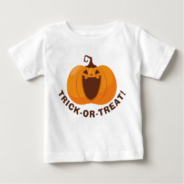 Camiseta De Bebé Dulce o truco Naranja de Halloween lindo Funny