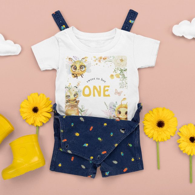 Camiseta De Bebé Dulce para ser el primer cumpleaños de ONE (Subido por el creador)