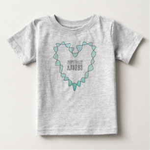 Camiseta De Bebé Dulce Perpetualmente Adorbs Azul Verde Infinito Co