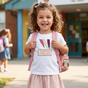 Camiseta De Bebé Dulce personalizable primer día de escuela