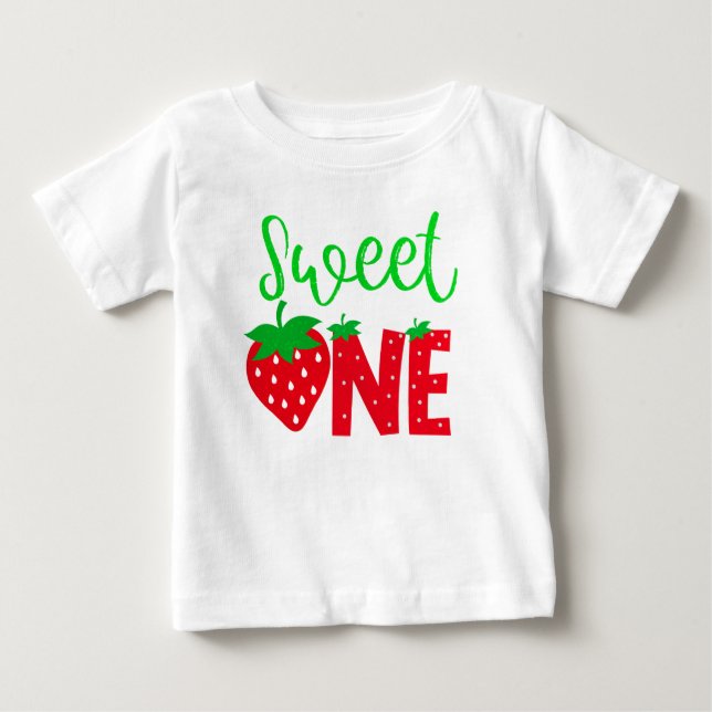 Camiseta De Bebé Dulce primer cumpleaños (Anverso)