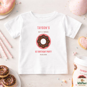 Camiseta De Bebé Dulce Primer Cumpleaños de Donut Donut Adorable