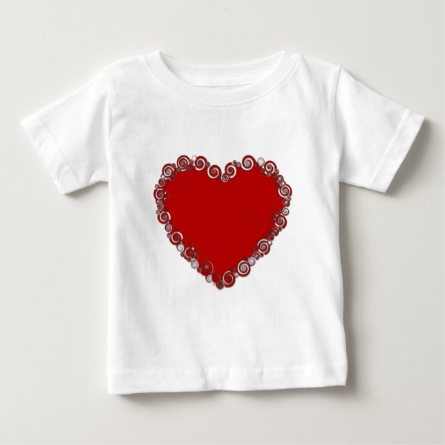 Camiseta De Bebé Dulce Romántico Feliz San Valentín Amor Rojo (Anverso)