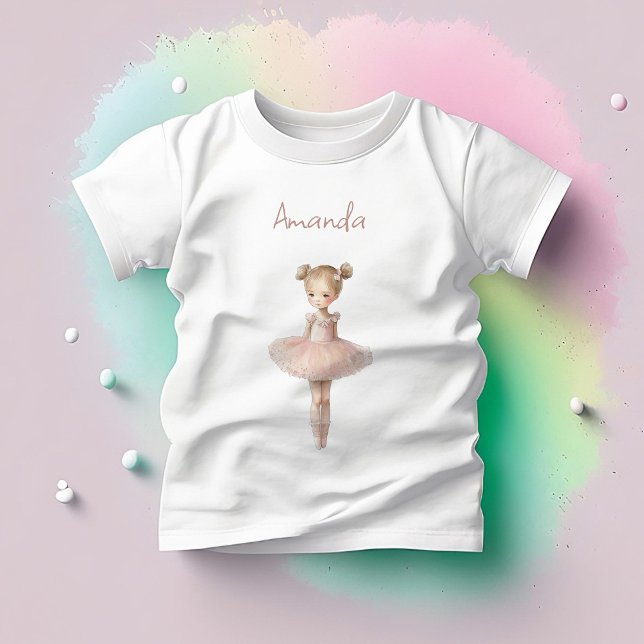 Camiseta De Bebé Dulce rosado Ballerina (Subido por el creador)