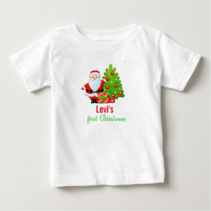 Camiseta De Bebé Dulce Santa Claus de dibujos animados para la prim