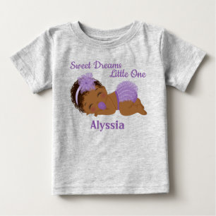 Camiseta De Bebé Dulce sueños Niña bebé afroamericana camiseta