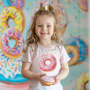 Camiseta De Bebé Dulce tiempo Pastel Rosa Donut Cumpleaños