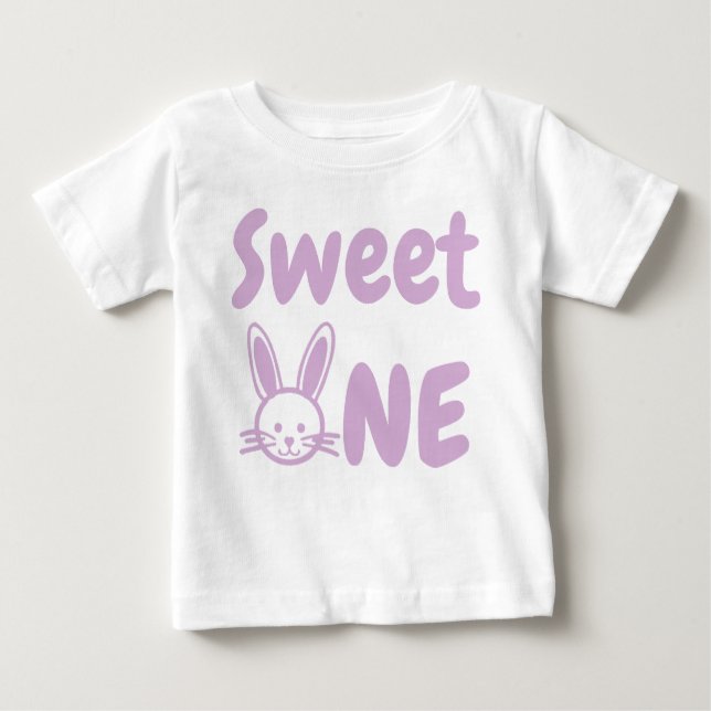 Camiseta De Bebé Dulce una Pascua Primer cumpleaños Camiseta bebé (Anverso)